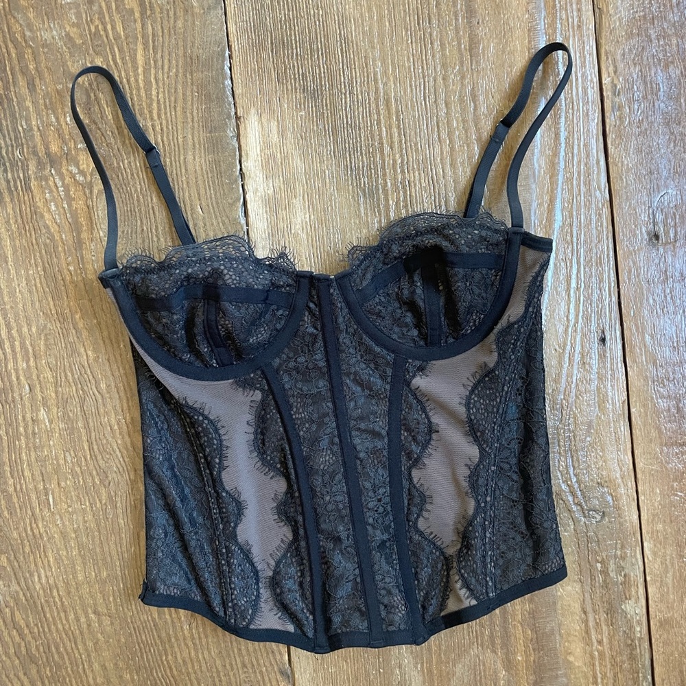 Urban Outfitters Out From Under Modern Love Corset in Black sz S